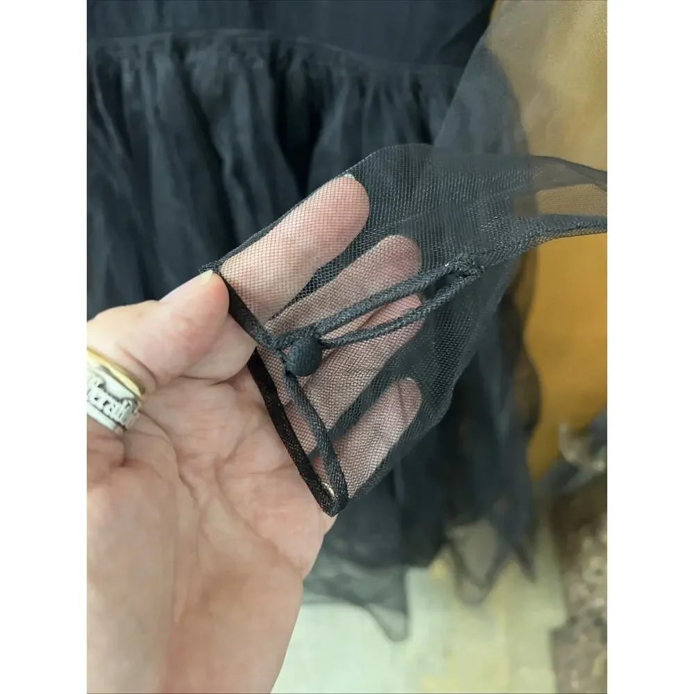 1940’s BENHAM Original Mesh Sleeve Sequined Bodice Evening or Cocktail Dress